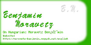 benjamin moravetz business card